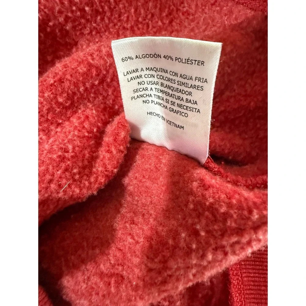 Levi's‎ Mens Red Hoodie Sweatshirt Pullover Graphic Logo Casual Activewear Small